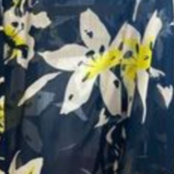 Brand New CLUB MONACO Sheer Textured Navy Floral Print Kimono Sleeve Blouse - Picture 8 of 9
